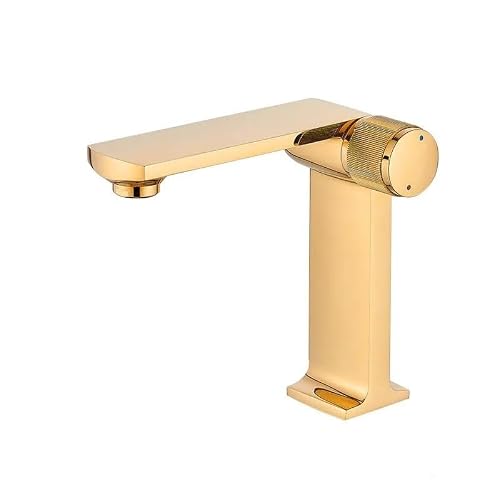 Blyqxs Gold Wash Basin Faucet Household Hot And Cold Water Bathroom Faucet(Gold)
