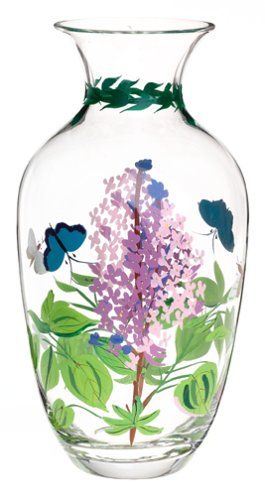 Portmeirion Botanic Garden Hand-Painted Glassware Canton Vase