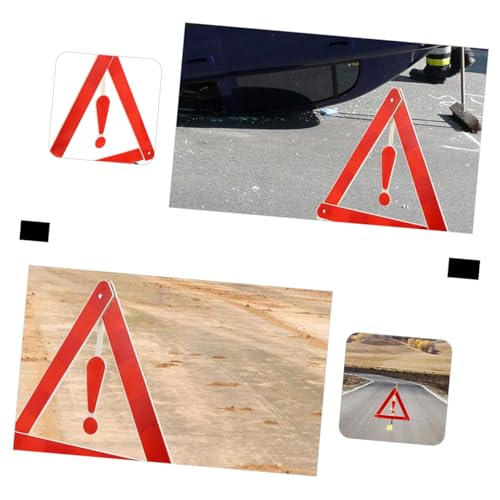 Triangle de sécurité auto : kit de 4 réflecteurs d'urgence pour panne sur route - 4