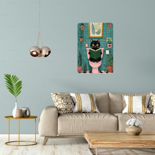 Image of Zesta Bathroom Decor Items Washroom Decor Tin Sign | Aesthetic Posters Wall Poster for Bedroom | Magnetic Cafe Decoration Items / Restaurant Decorations Items | Quirky Home Decor Bar Accent (Bathroom (8))