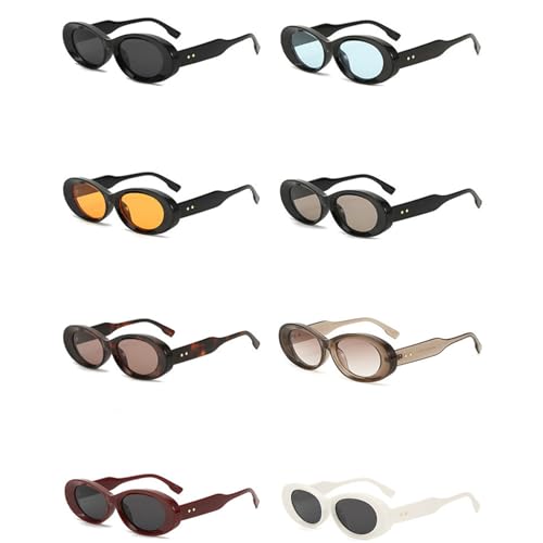 willochra Small Round Rivet Sunglasses Retro Punk Gradient Shades UV400 Women Men Fashion Oval Hippie Sun Glasses3