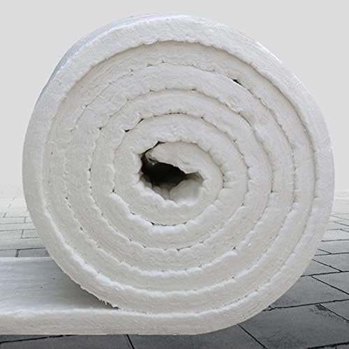 IMPREC Ceramic Fiber Blanket, Fireproof BlanketHigh High Temperature 2400F, Durable, Lightweight High-Temperature Resistance for Stoves, Kilns (Color : 0.61x3m 50mm)