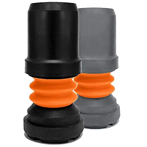 Bastón de goma para evitar dolores articulares negro Flexyfoot de 19mm