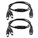 Security-01 2Pack 1 to 2 Way DC Power Splitter Cable Barrel Plug 5.5mm x 2.1mm for CCTV Cameras LED Light Strip and more