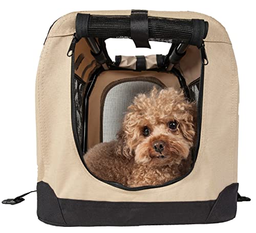 Pet Life Vista-View 360 Degree Zippered And Collapsible Soft Folding Dog Crate - Folding Travel Dog Kennel With Zippered Entrances Along The Pet Crate #TOP2