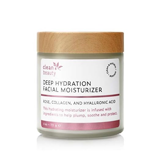 Clean Beauty Deep Hydration Face Moisturizer with Hyaluronic Acid, Rose & Collagen - Moisturize, Strengthen, & Plump Skin | Reduce Fine Lines & Wrinkles | Made in USA (4 oz)