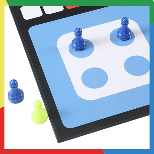 Juego de mesa Ludo con tablero plegable y 16 fichas miniatura 6