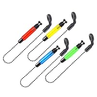 Hirisi Tackle Swinger für Karpfenangeln, Angeln, mit Bissanzeiger, rot, gelb, blau, grün, 4 Stück, Multiple