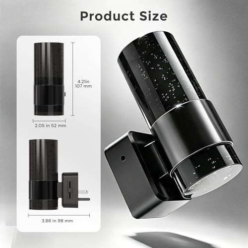 Image of L LOHAS LED Night Lights Plug into Wall, 2 Pack Acrylic Bubble Night Light,Dimmable Nightlight with 0-100 LM, 3000K Plug in Night Light with Dusk to Dawn Sensor, for Bathroom Hallway Bedroom