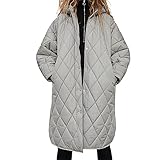 Sunaei Women Waterproof Oversized Rain Coat Long Hooded Quilted Down Jacket Womens Outdoor Travel Wi