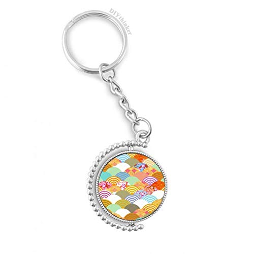 Llavero giratorio de flores de Japón para organizar llaves en tu bolso