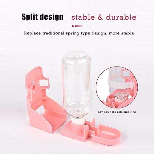 MEEQIAO Huisdier automatische waterdispenser, 500 ml ophangbaar, drankjes voor puppy's, cavia's, katten, hamsters… - Image 4