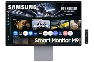 Samsung LS32FM902SUXXU 32" OLED Gaming 4K Ultra HD 165Hz 0.03ms Smart Monitor with Speakers - 3840x2160, USB-C, HDMI, WiFi, Bluetooth, Smart Hub for TV streaming, Catch Up Apps and Gaming Hub