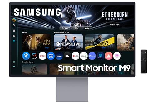 Samsung 32'(80cm) M9 OLED Vision AI Smart Monitor|UHD QD-OLED 3840 x 2160|165Hz|0.03ms|Inbuilt Camera|Smart TV Apps|Type C|Apple AirPlay|Gaming...