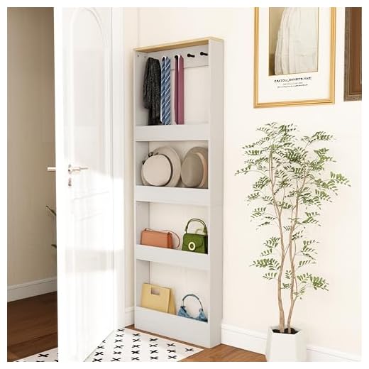 Ultra Slim Behind Door Bookshelf