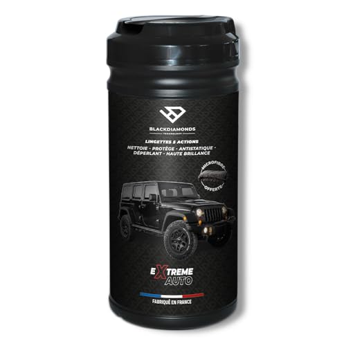Lingettes nettoyantes voiture déperlantes et antistatiques BlackDiamonds 80 pces