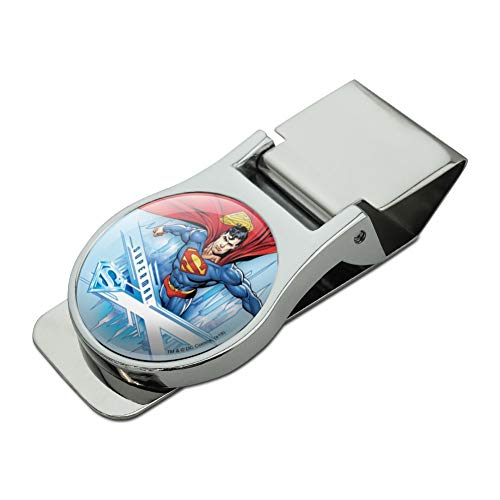 Superman Solitude Satin Chrome Plated Metal Money Clip