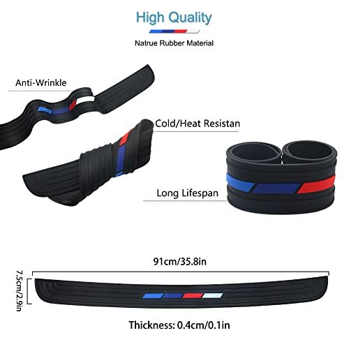 Naseya Rear Rubber Bumpers Guard Protector,Car Exterior Accessories For Universal,Compatible With Honda Kia Hyundai Ford Subaru Toyota Chevy Jeep Mitsubishi Etc #TOP3