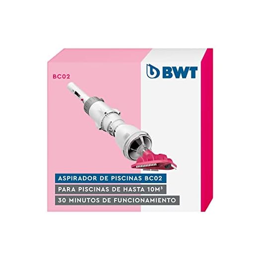 Bwt Aspiradora De Piscina Bc02 | Uso Inalámbrico Y Fácil Limpieza Con Fuerte Succión | Para Piscinas De Hasta 10 M³