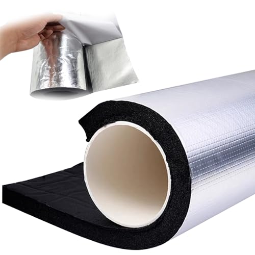 Rohrisolierung Schaumstoff Isolierung Rohre Ø 22 27 34 43 48 60 76 89 110 114 120 mm Selbstklebend Schlauch Rohrdämmung für Klimaanlagen Im Freien, Heißes Und Kaltes Wasser(TK 30mm = 1.2