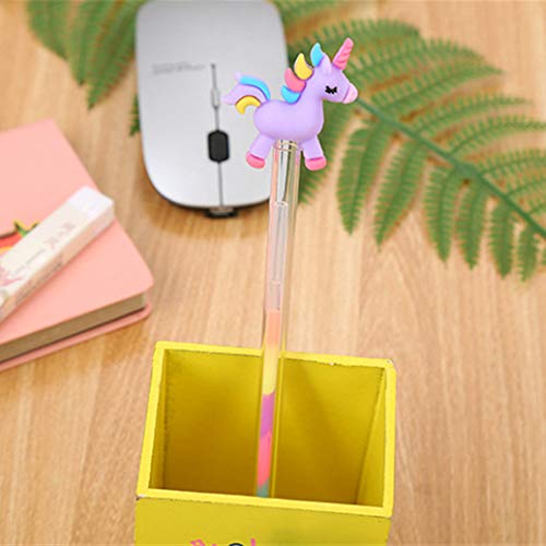 Bolígrafos de gel multicolor con diseño animal 8 piezas miniatura 4