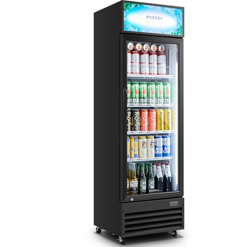 BODEGA BODEGACOOLER Commercial Beverage Refrigerator and Cooler, Commercial Merchandiser Refrigerator with Soft LED Light, Adjustable Shelves, Display Cooler with 192 cans & 120 bottles,9.0 Cu.Ft.