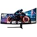 Gawfolk 49 Zoll Curved Gaming Monitor, 1500R PC Bildschirm 120Hz DQHD 5120 * 1440p, Computerbildschirm mit FreeSync VA-Panel, HDMI 2.0, unterstützt VESA