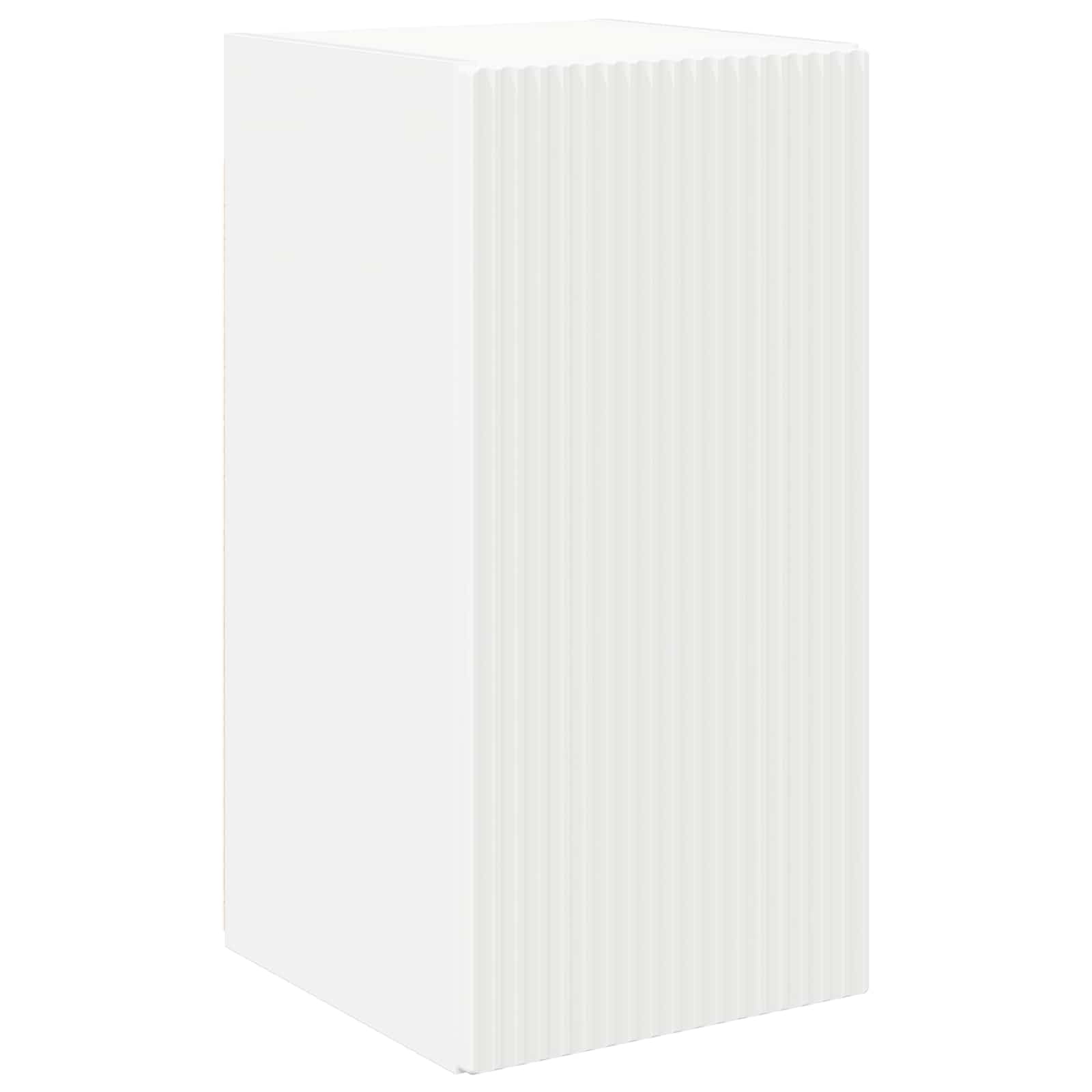 Mueble para TV montado en la pared, 6 piezas, color blanco, de madera resistente, mueble bajo moderno para sala de estar, zona de entretenimiento, gran espacio de almacenamiento