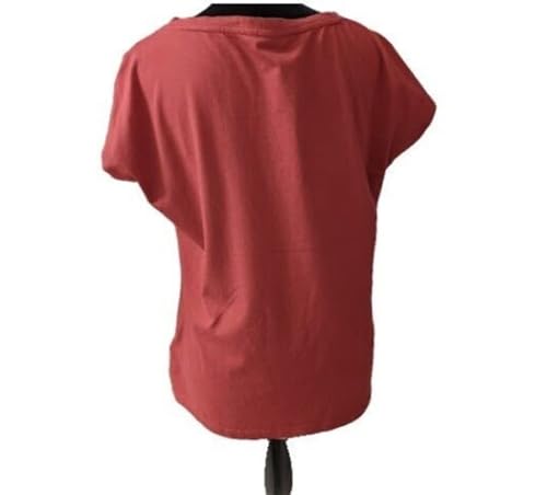 Lauren Ralph Lauren Women's Plus-Size Embroidered Cotton-Blend T-Shirt (Bright Clay, 1X) #TOP3
