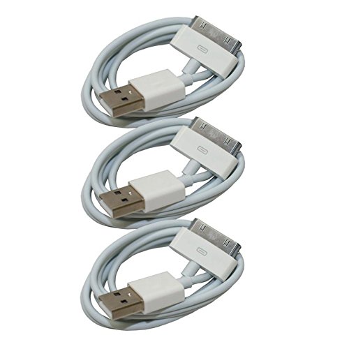 E-XUJING USB Sync 3PCS 1m 3 Ft Data Charging Charger Cable Cord for Iphone 4 4s 4g 3gs Ipod