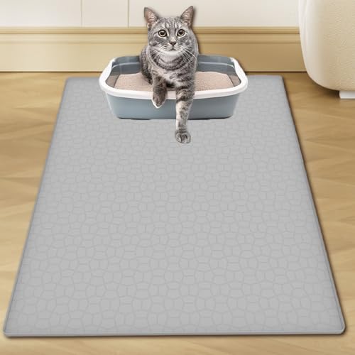 Tapis anti-projections litière chat pour protection de sol cuisine