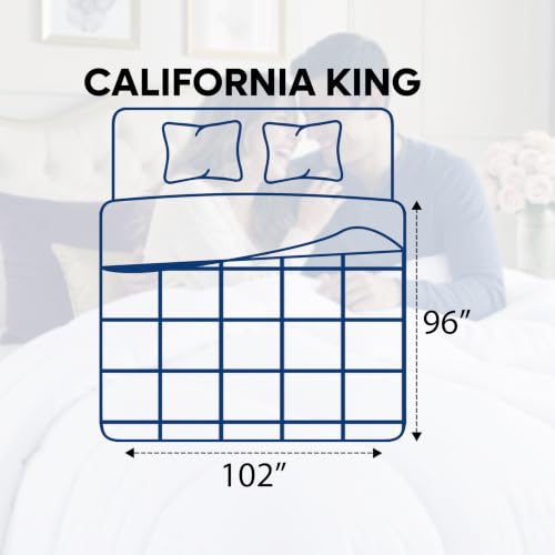 Image of Utopia Bedding Down Alternative Comforter (California King, White) - All Season Comforter - Plush Siliconized Fiberfill Duvet Insert - Box Stitched