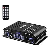 【Amplificateur stéréo Hi-Fi Sound】 Il dispose d'un transformateur haute capacité qui vous donne un son clair sans aucune distorsion. Il a une distorsion harmonique inférieure ou égale à 0,04 %, ce qui vous aide à écouter une musique nette et cristalline.