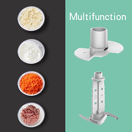 Foto von elestyle Multi Zerkleinerer 260W Universalzerkleinerer - Elektrozerkleinerer mit 2 zweistufige Klingen- 0,5L Schüssel, 2 Geschwindigkeiten für Fleisch, Gemüse und Obst
