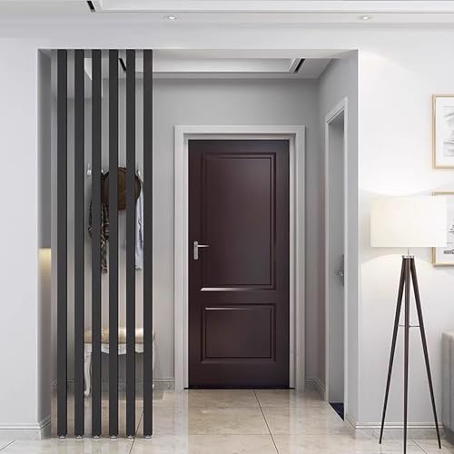 Biombo divisor de habitación de piso a techo, paquete de 6 listones de madera para privacidad en la oficina, poste de división de 51 pulgadas de alto, elegante separador de recibidor, decoración de