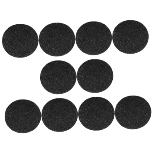 Filtros de carbón activo HOMSFOU de algodón negro, discos circulares de alta retención, 10 u