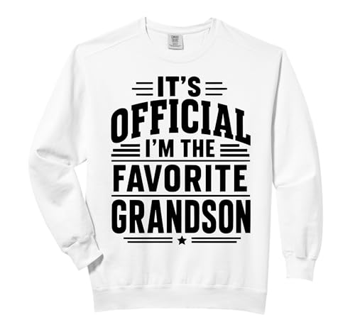It's Official I'm The Favorite Grandson Funny Grandson Comfort Colors Adult Sweatshirt