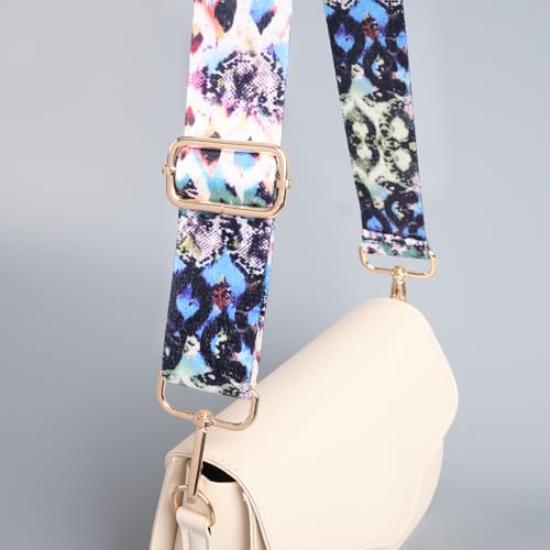 Image of chushui Colorful Pattern Purse Strap, Wide Crossbody Bag Strap Replacement | Change the look of your bag with a simple strap swap.