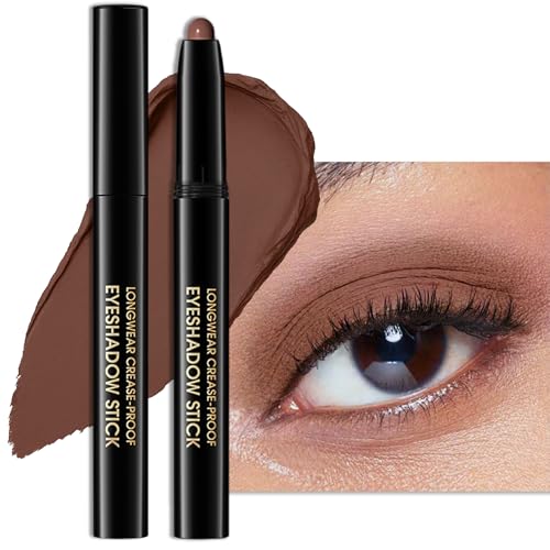 Erinde Waterproof Cream Eyeshadow Stick, Dark Brown Matte Eye Sha...