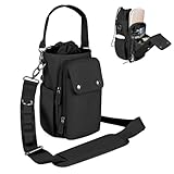 Rocason Water Bottle Holder with Strap 32 40oz Crossbody Insulated Water Bottle Carrier Sling Bag with Adjustable Wide Strap and Phone Purse 5 Pockets for Walking Hiking Gym Travel