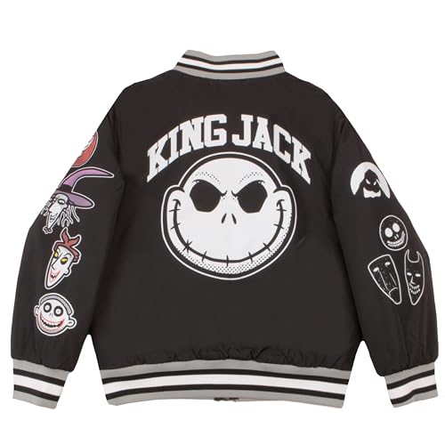 Disney Nightmare Before Christmas Varsity Bomber Jackets for Boys Jack Skellington Coats2