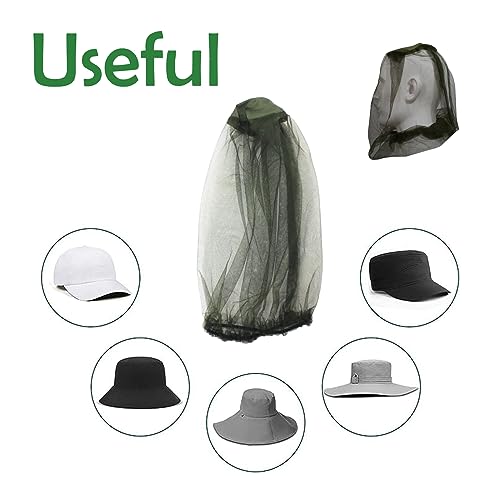 2 peças de malha para cabeça de mosquito, capuz para moscas e pescoço de insetos, mosquitos, abelhas