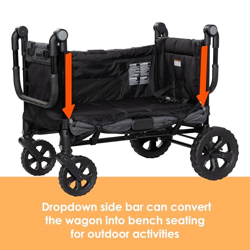 Image of Baby Trend Quest Plus 3-in-1 Stroller Wagon, Dash Black