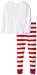 New Jammies Little Girls' Toddler Organic Cotton Snuggly Pajamas, Red/White, 4T