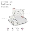 Sweet Jojo Designs 2-Piece Twin Comforter Set (Farm Animals) for Boys/Girls, Children, Kids Bedding, Bed in a Bag incl. Blanket & Pillow Sham (Watercolor Farmhouse, Lattice, Horse, Cow, Sheep, Pig) #4