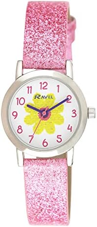 Ravel Pink Glitter Girls Watch - Analogue Quartz