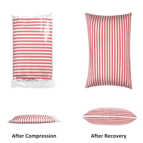 Image of EIUE Bed Pillows for Sleeping 2 Pack Queen Size,Super Soft Down Alternative Microfiber Filled Pillows,Pillows for Side and Back Sleepers,20 x 30 Inches,Red