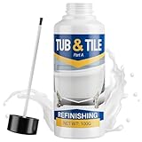 Xmntdo Tub and Tile Paint, 3.5 oz Tub Paint for Bathtub, Bathtub Touch Up Paint White for Sink Bathroom Kitchen Countertop, Water Based & Low Odor, Semi-Gloss white,5-5.5 sq ft
