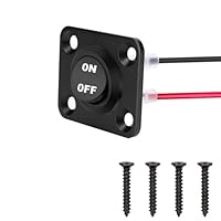 RUNCCI-YUN Kippschalter Rund, 12-24V Runde Schalter, ON/OFF Wippschalter, 1 Gang Wippschalter Panel, Für Auto Boot, Haushaltsgeräten, Motorrädern, Schiffen Usw, 6A/250V 10A/125V AC