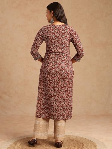 Image of Vbuyz Women's Floral Printed Straight Cotton Special wear Kurtas for Women | Cotton Kurtas for Women | A-Line Kurtas Kurtis | Designer Kurta | Kurtas for Women | Printed Kurtas